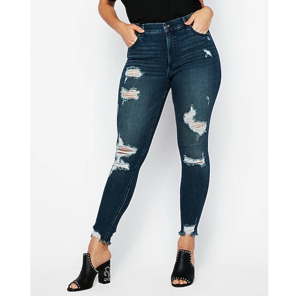 Express Ripped Raw Ankle Jean Legging